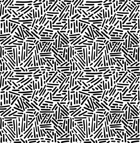 Black & White Tribal Pattern Hand drawn lines and dots tribal pattern. Vector background design in black and white. graphic print stock illustrations