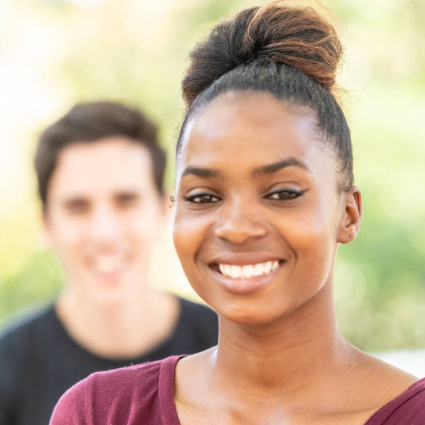 istock Smiling diverse young couple 1053259884