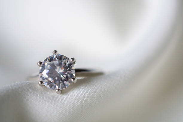 istock Jewelry wedding diamond ring close up 1053261356