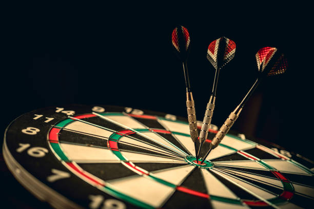 istock arrow dart board hit taget bull eyes business strategy ideas concept 1053261392