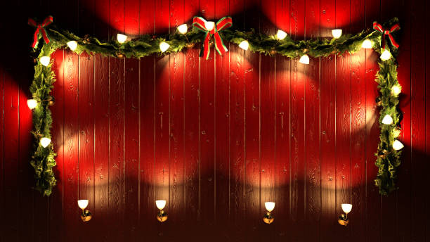 istock Wooden Christmas Background 1053271362