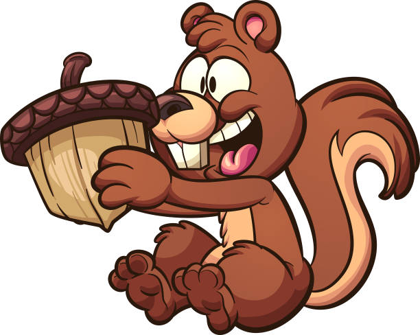 Cartoon Of The Squirrel With Nut Illustrations, Royalty-Free Vector  Graphics & Clip Art - iStock
