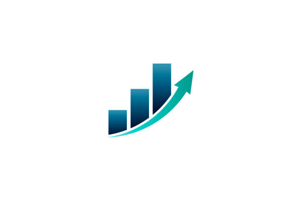 business finance bar gewinn vektor-illustration - logo grafiken stock-grafiken, -clipart, -cartoons und -symbole
