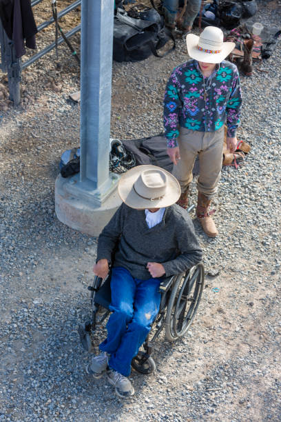 istock Disabled Cowboy in a Wheelchair 1053298644