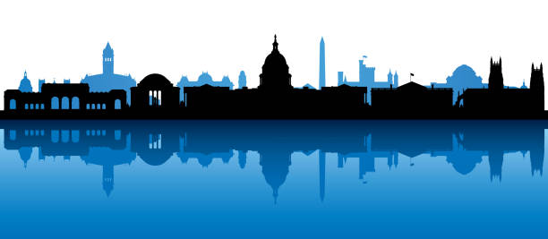 Washington DC (All Buildings Are Complete and Moveable) Washington DC. All buildings are complete and moveable. washington dc stock illustrations