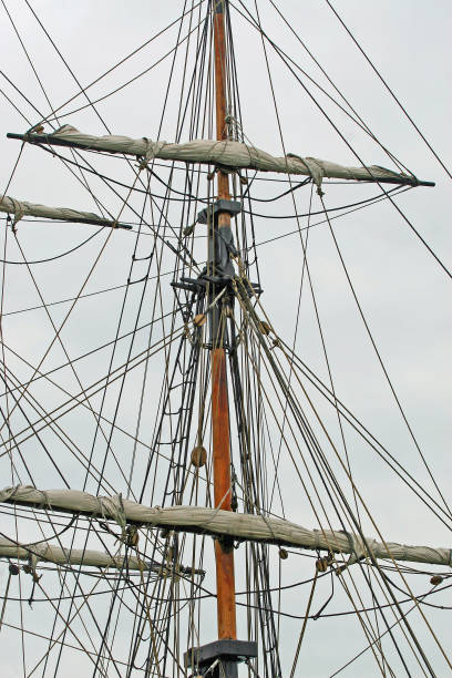 Tall ship mast stock photo