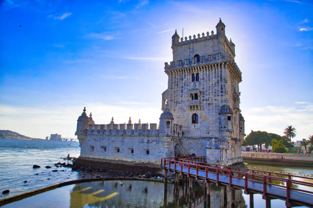 istock Lisbon, Belem Tower at sunset 1053315612