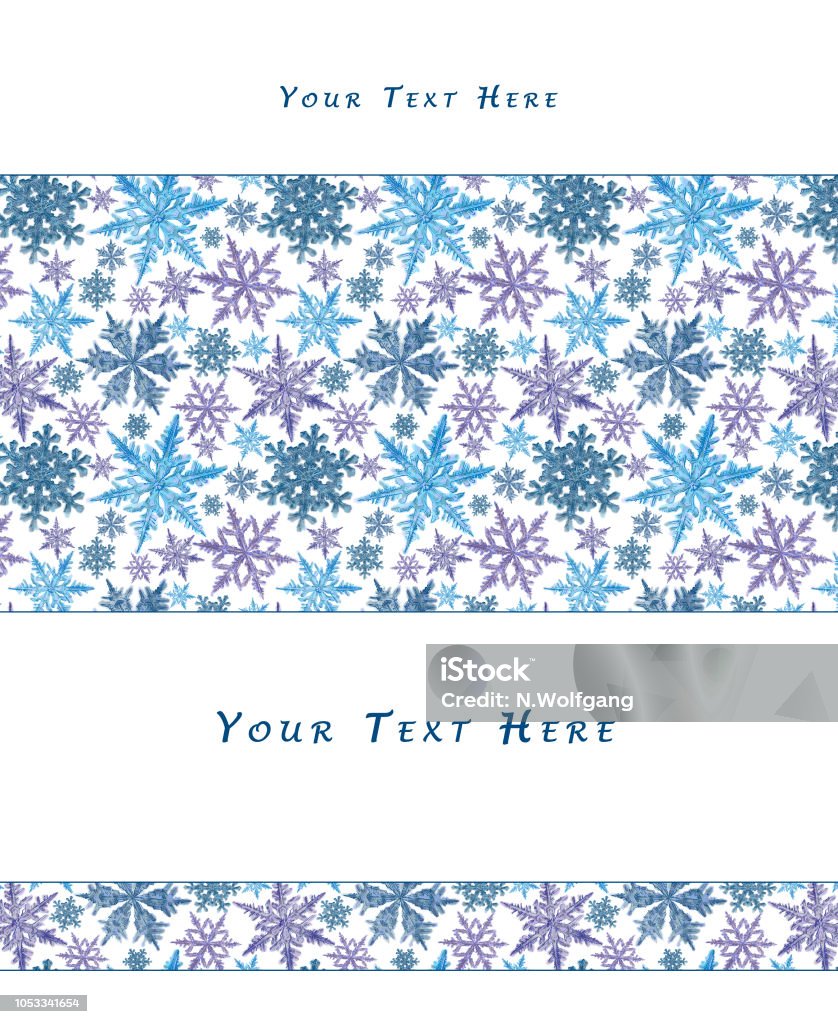 Snowflake Rectangular Shape Pattern White Background Template Stock ...