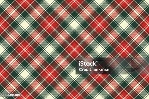 istock Fabric texture check plaid seamless pattern 1053344104