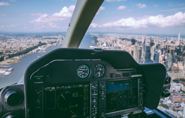 istock Helicopter flight in New York,USA 1053344254