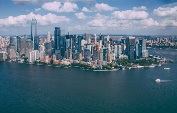 istock Helicopter flight in New York,USA 1053348812