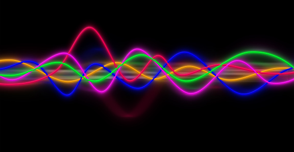 waves sound frequency audio music 3D