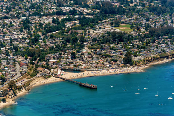 istock Capitola Beach in California Aerial View 1053364134