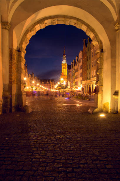 istock Long exposure at night in Dlugi targ, Poland 1053372474