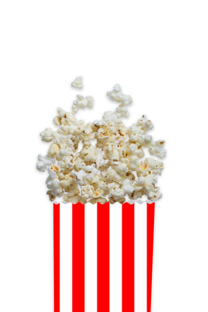 istock Popcorn in striped bucket with clipping path 1053376456