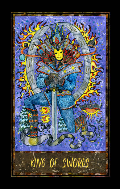 istock King of swords. Minor Arcana tarot card 1053377042
