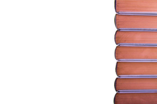 Pile of books isolated on a white background