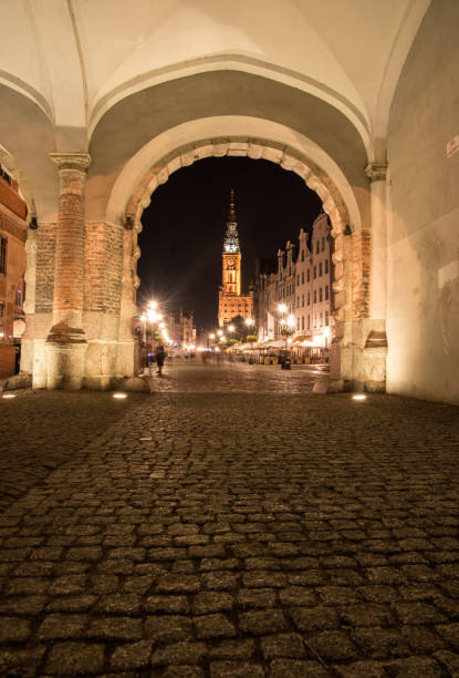 istock Long exposure at night in Dlugi targ, Poland 1053382186