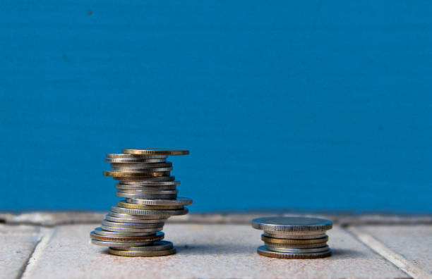 istock Coin Money build Asymmetrical Balance background and texture 1053382578