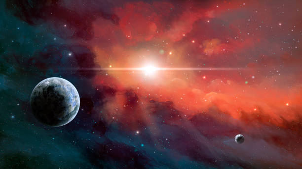 istock Space scene. Colorful nebula with two planet. https://images.nasa.gov/details-sts059-s-026.html 1053383170