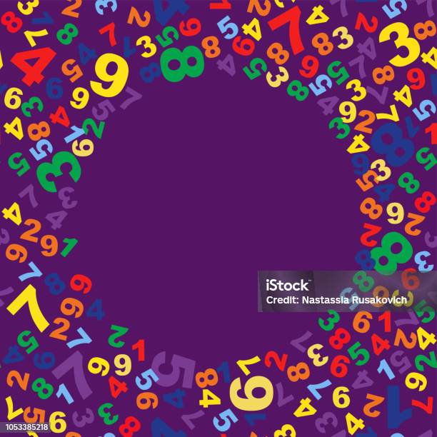 Numbers Background Frame Frame Vector Background From Numbers Back To School Vector Illustration ...