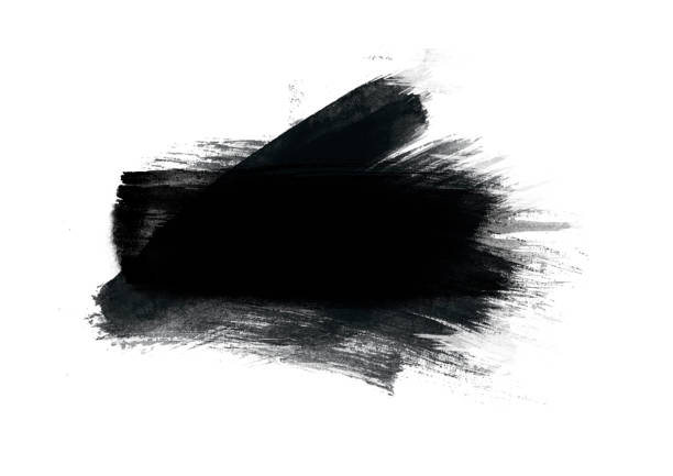 istock Black color graphic patches graphic brush strokes design effect element for background 1053389636