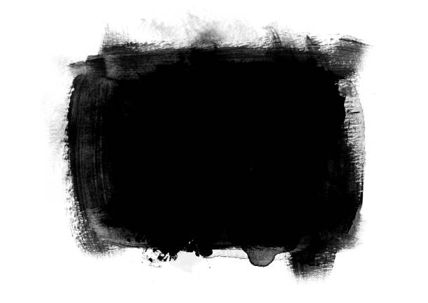 istock Black color graphic patches graphic brush strokes design effect element for background 1053389704