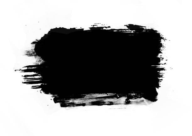 istock Black color graphic patches graphic brush strokes design effect element for background 1053389786