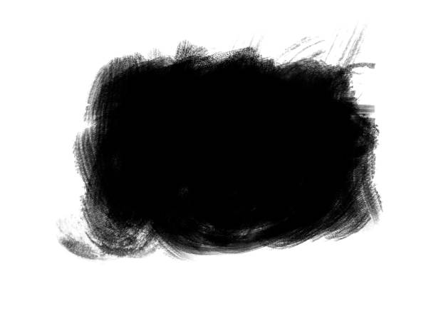 istock Black color graphic patches graphic brush strokes design effect element for background 1053389788
