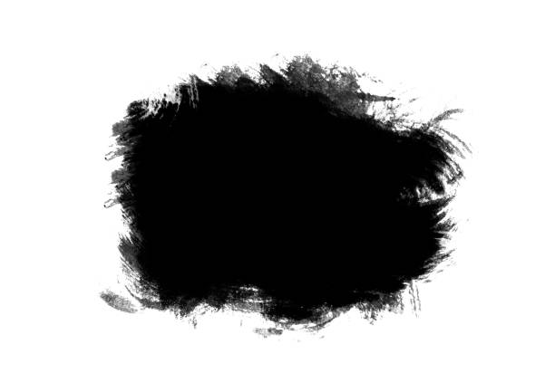 istock Black color graphic patches graphic brush strokes design effect element for background 1053389824