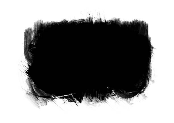 istock Black color graphic patches graphic brush strokes design effect element for background 1053389860