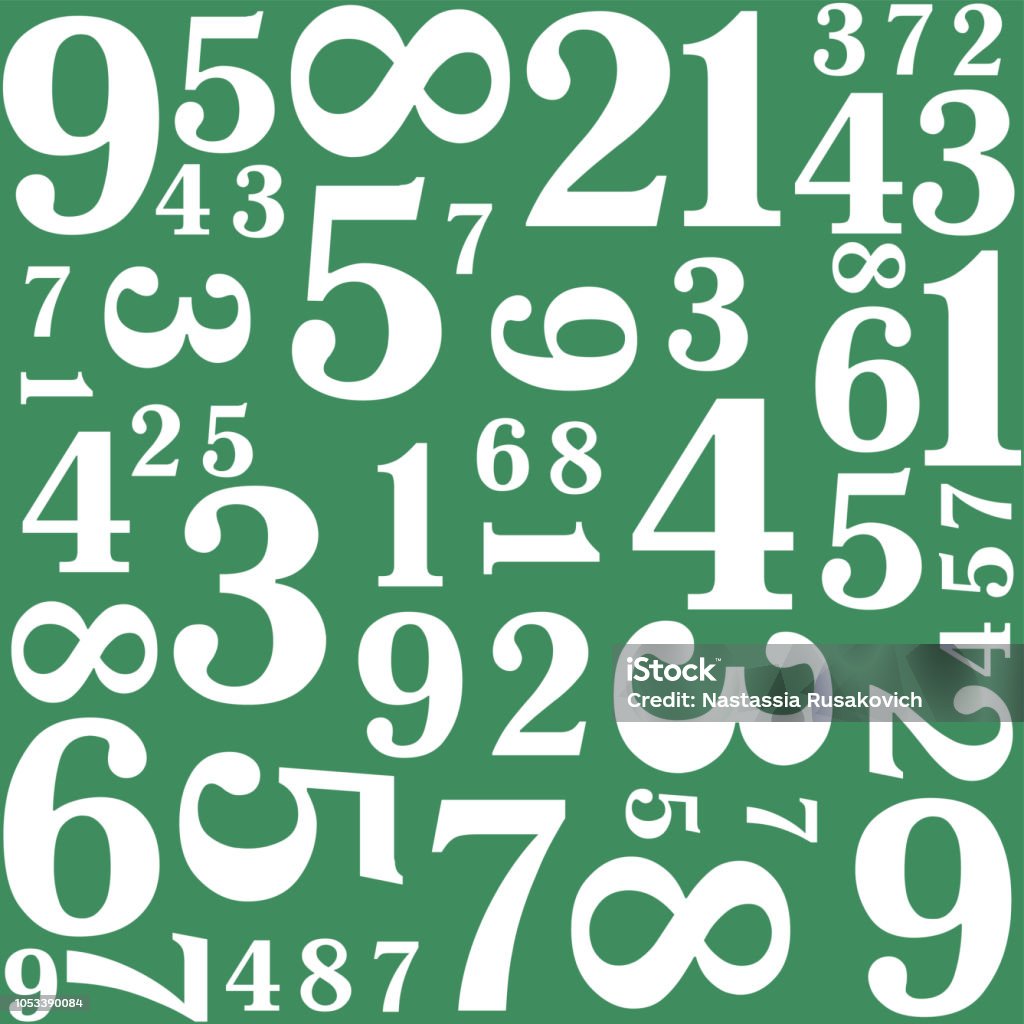 Numbers Parttern Background Vector Background From Numbers Back To School Seamless Pattern Vector ...