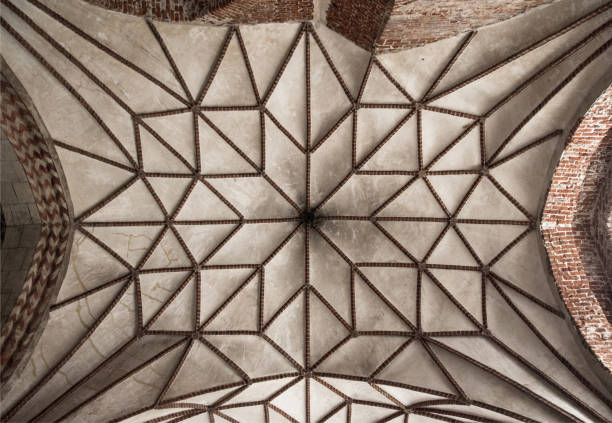 istock Gothic arches in a church 1053390140