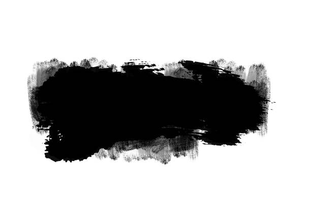 istock Black color graphic patches graphic brush strokes design effect element for background 1053390282