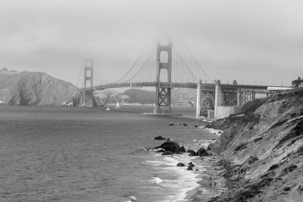 The iconic Golden Gate Bridge in San Francisco San Francisco is located in the West Coast of the US in the state of California west marin stock pictures, royalty-free photos & images
