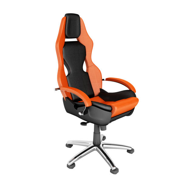 istock Modern office chair isolated on white background 3d render without shadow 1053392856