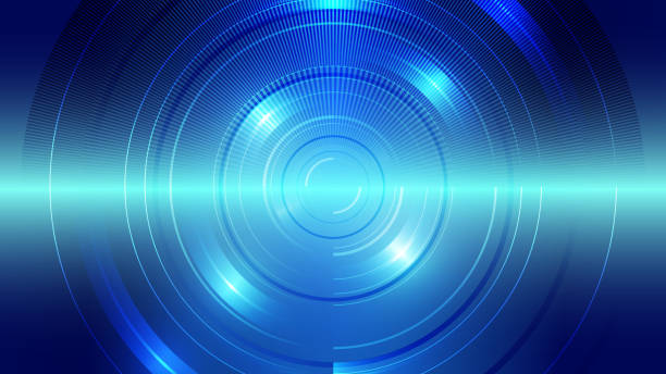 추상적인 창작 배경입니다. - tunnel abstract backgrounds blue stock illustrations