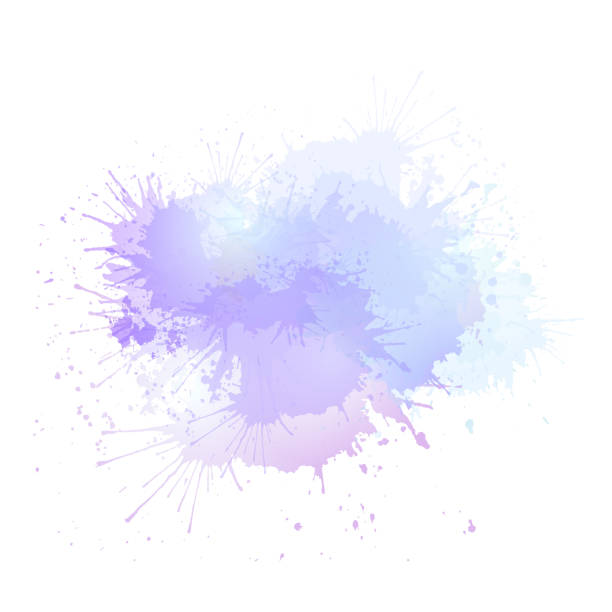 istock Purple watercolor splashes. The object is separate from the background. 1053407506