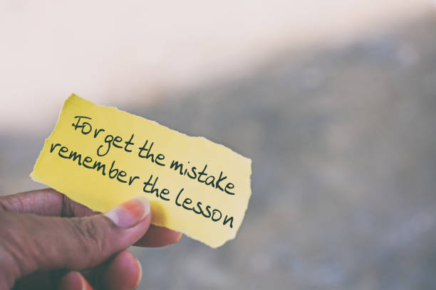 istock Inspirational quote - Forget the mistake, remember the lesson 1053410248