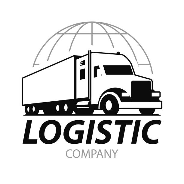 ciężarówka wektorowa. - truck trucking business wheel stock illustrations