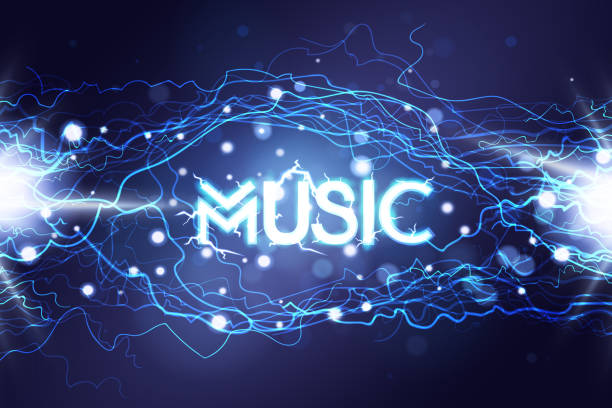 istock Music neon sing. Night club banner, logo, emblem and label. Bright signboard, light electric banner with Music sign. Vector illustration. 1053413808