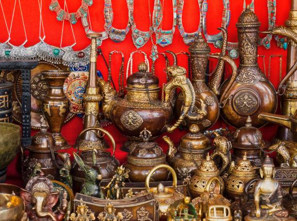 istock Silverware Souvenirs On Main Bazaar Street In Leh Ladakh 1053415080