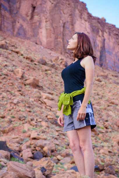 istock Hiking woman enjoying the dramatic Utah nature 1053416518