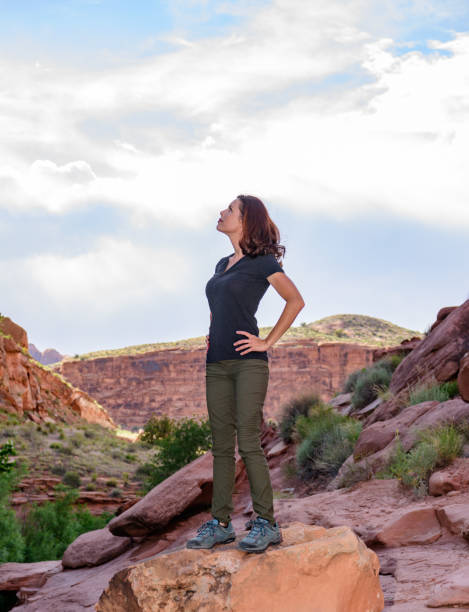 istock Hiking woman enjoying the dramatic Utah nature 1053416562