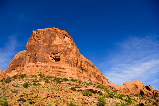 istock Utah mountain rock and clear sky 1053416912