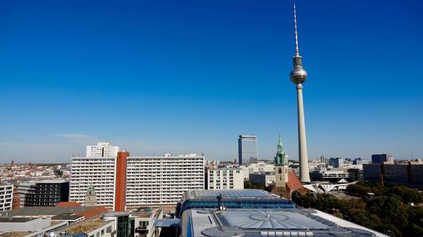 istock Aerial view over Berlin, birds eye view 1053416964