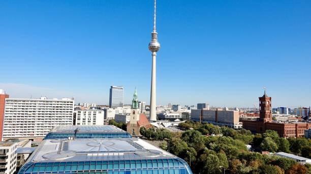 istock Aerial view over Berlin, birds eye view 1053417332
