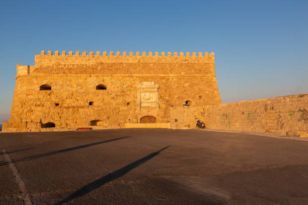 Fortress Rocca al Mare at sunset, Iraklio, Crete, Greece