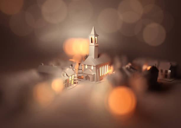 istock Christmas Village Church 1053420858