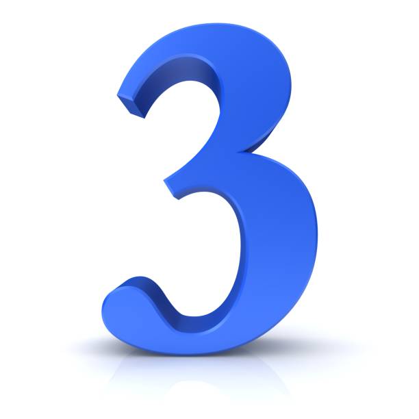 istock number 3 three third 3d blue render sign symbol icon isolated on white 1053424462